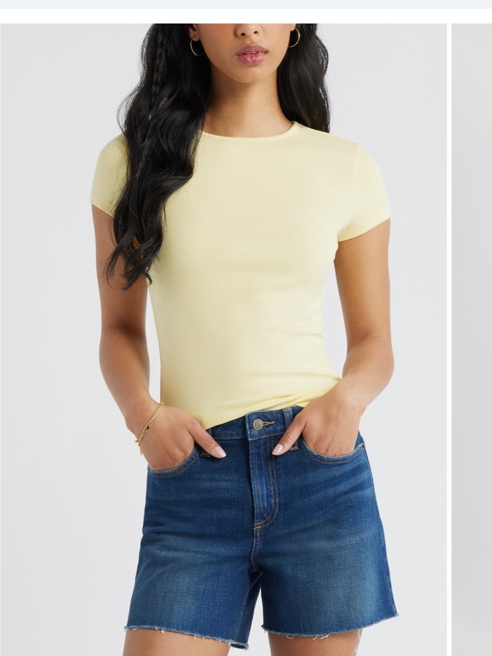 Nordstrom Yellow Short Sleeve Baby Tee